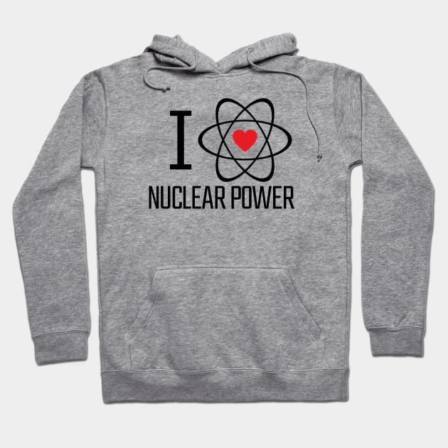 I Love Nuclear Power | Nuclear Energy, Heart, Atom, Climate Hoodie by Decamega